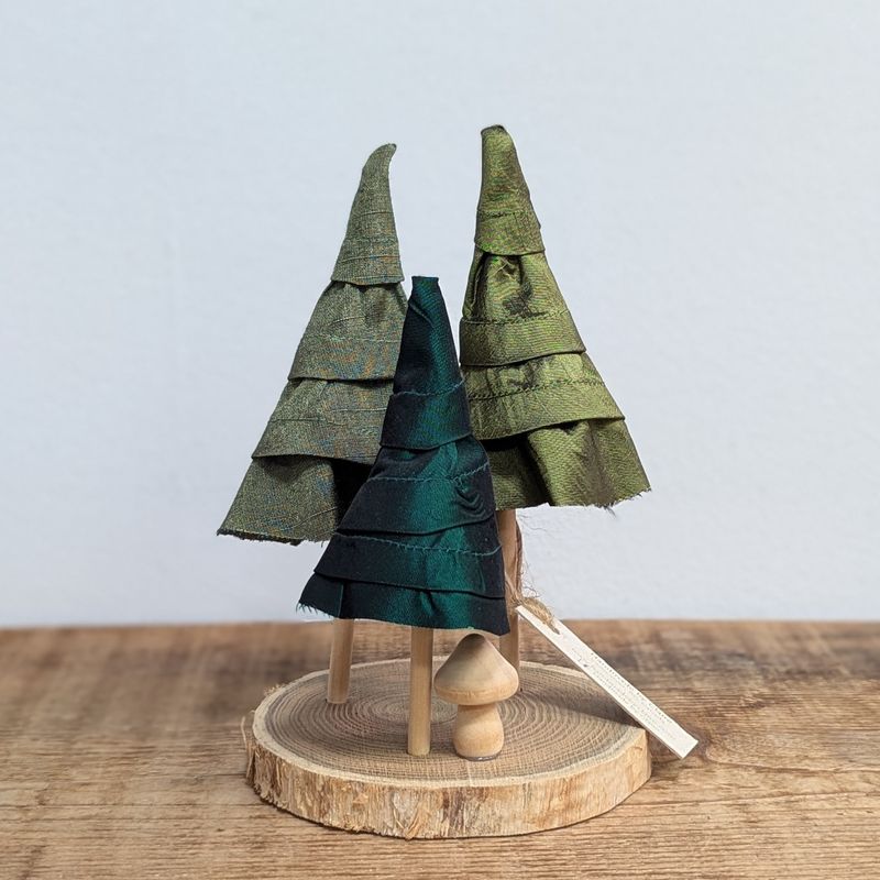 Three Fabric Trees Sculpture