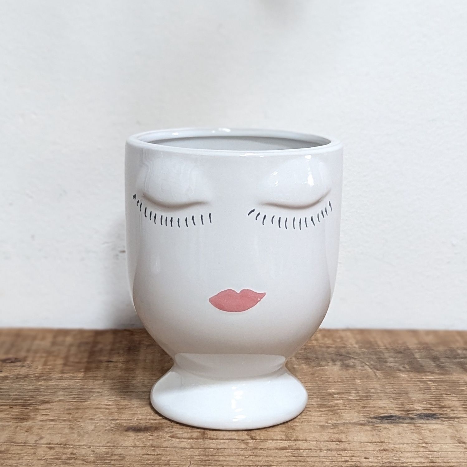 4&quot; OP x 5.25&quot; HT White Celfie Vase