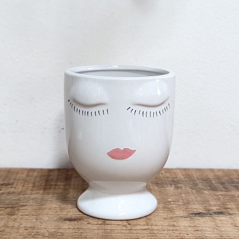 4&quot; OP x 5.25&quot; HT White Celfie Vase
