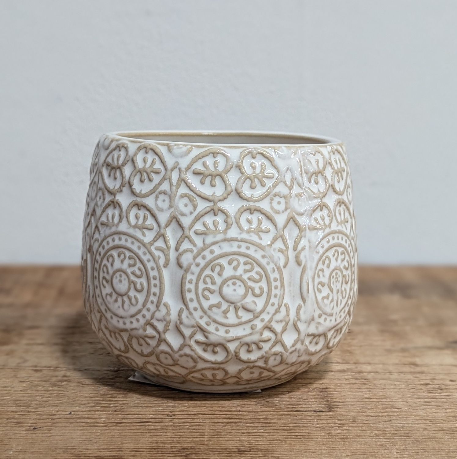 3.5 x 3&quot; White Francis Pot