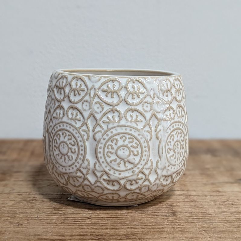 3.5 x 3&quot; White Francis Pot
