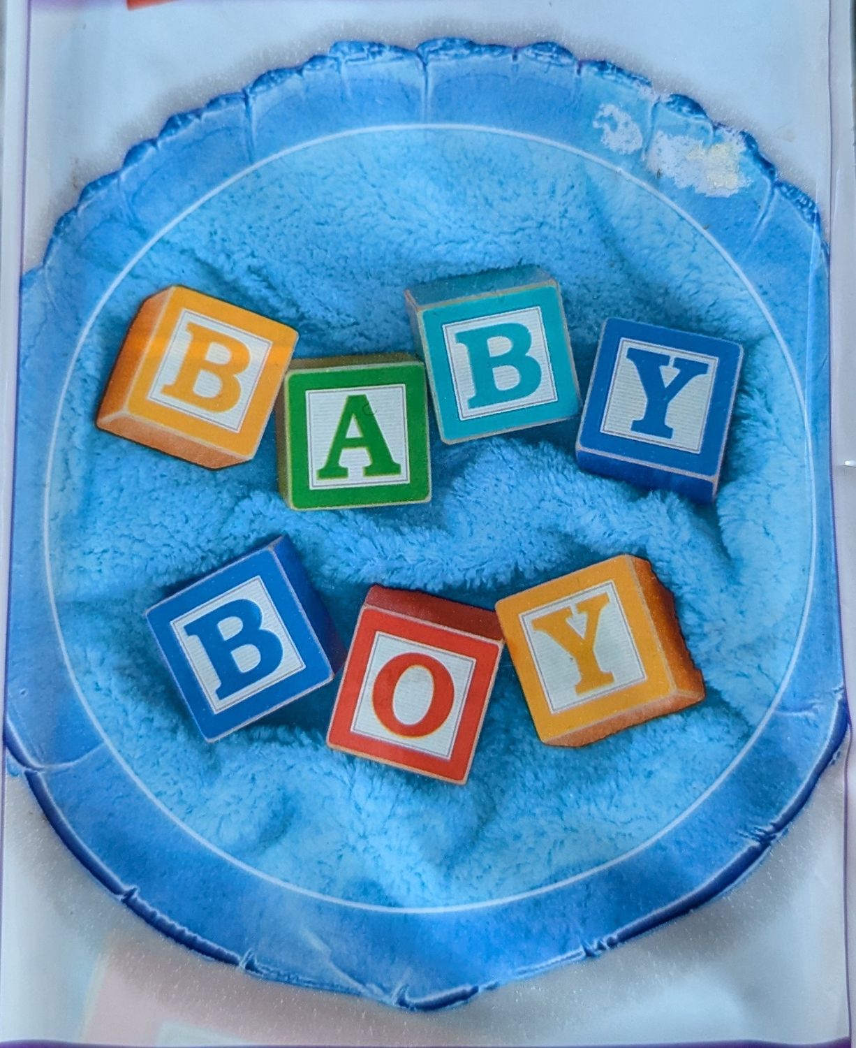 18&quot; Baby Boy Blocks Mylar Balloon