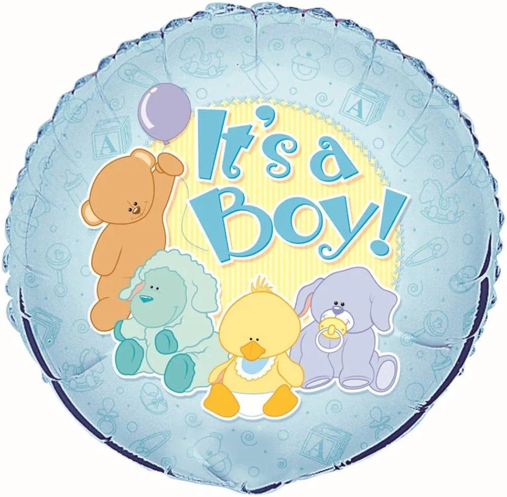 18&quot; Baby Animals It&#39;s a Boy! Mylar Balloon