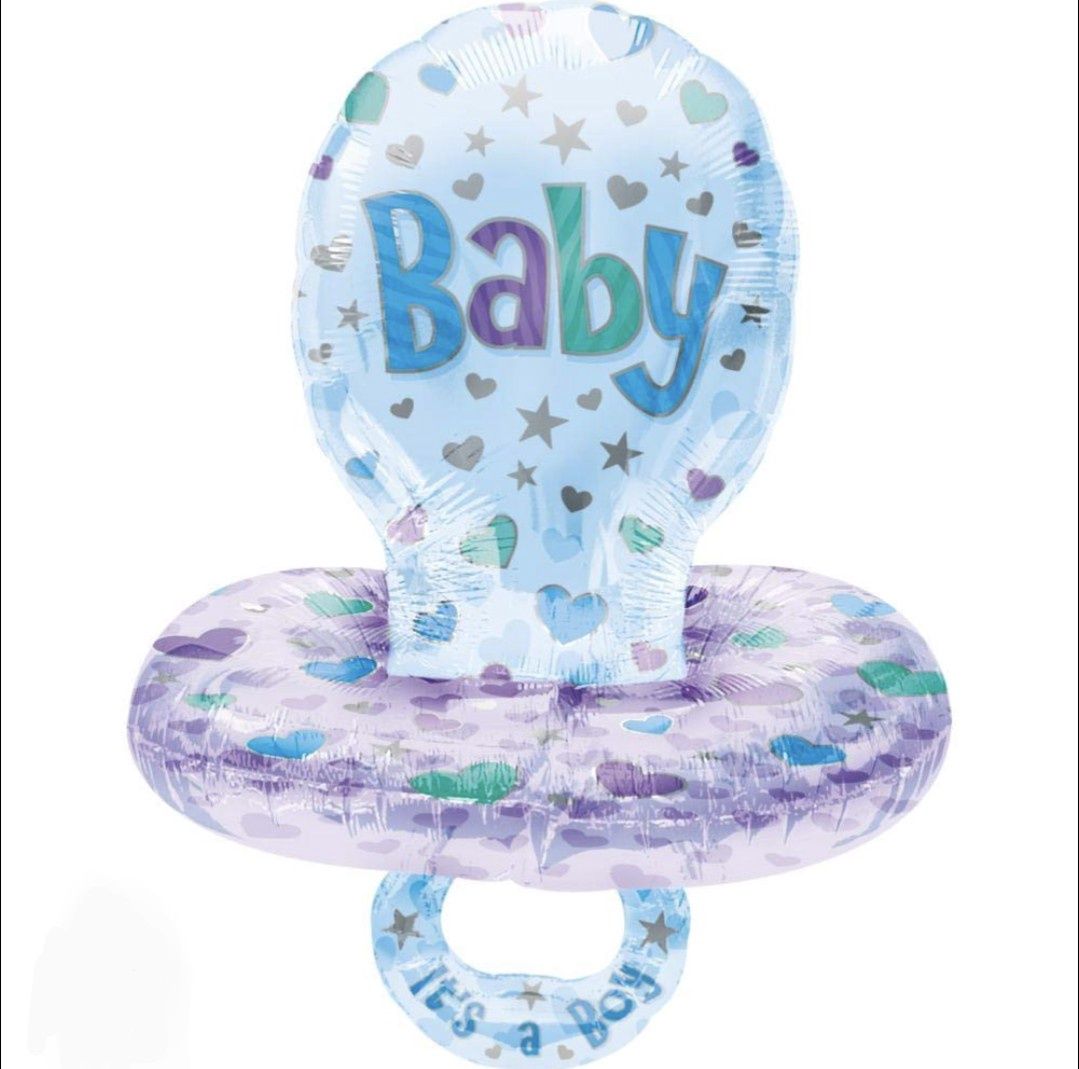 22&quot; x 29&quot; Baby Boy Pacifier Mylar Balloon