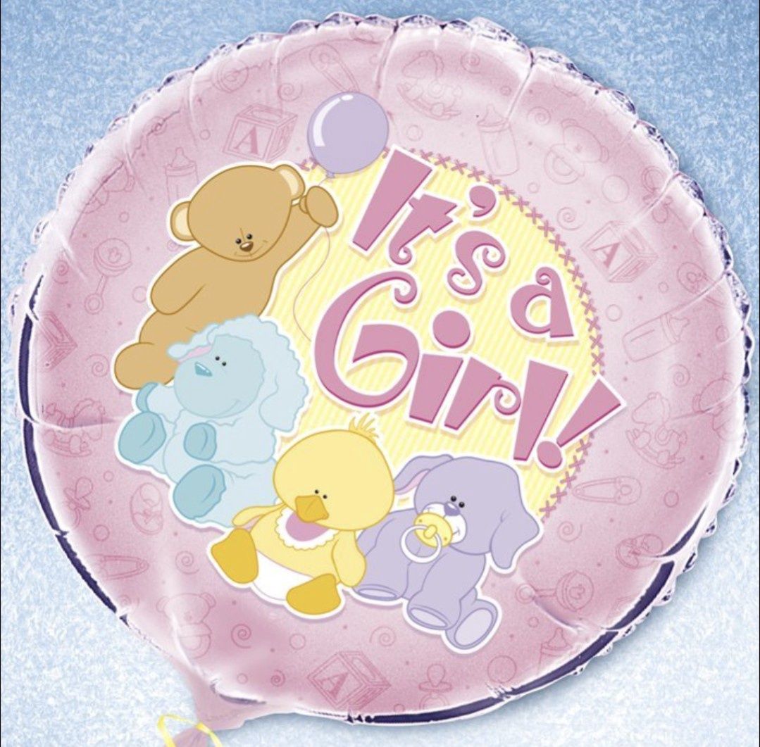 18&quot; Baby Animals It&#39;s a Girl Mylar Balloon