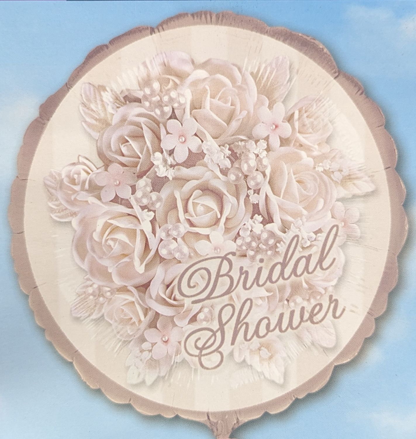18&quot; Bridal Shower White Bouquet Mylar Balloon