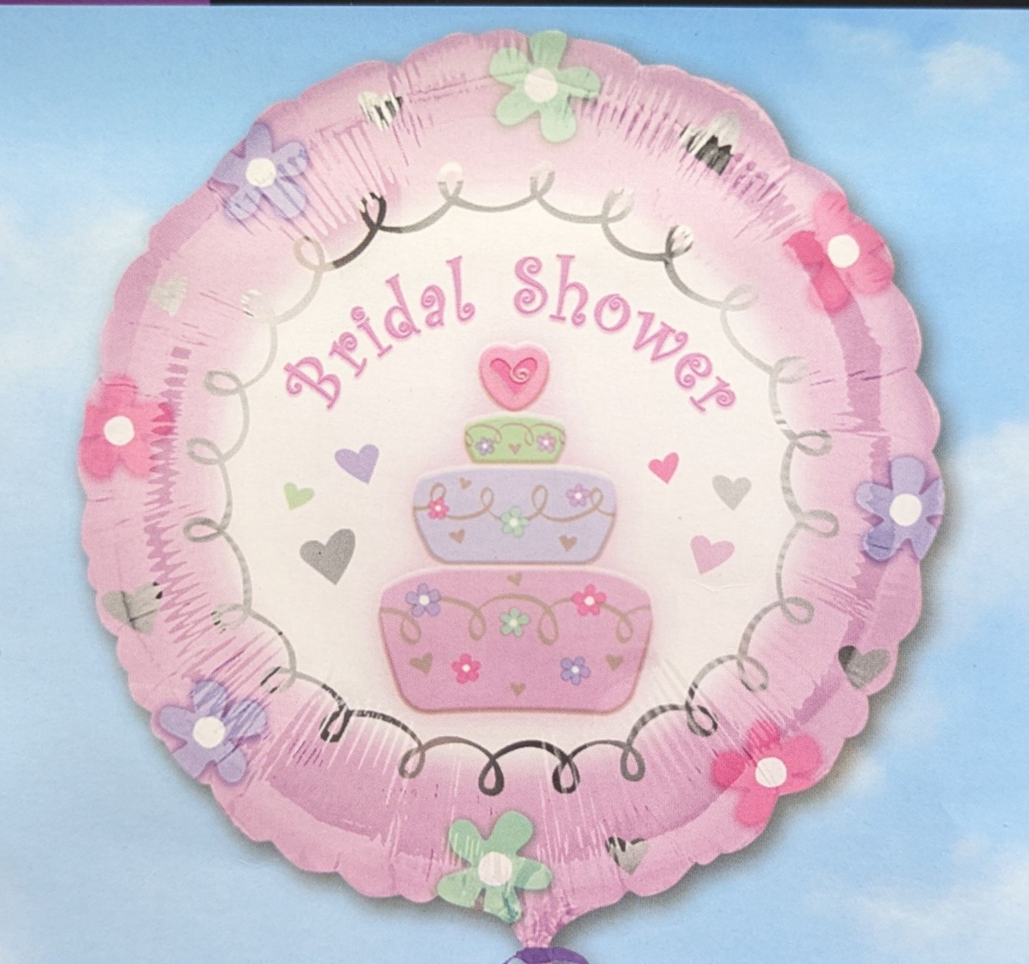 18&quot; Bridal Shower Cake and Flowers Mylar Ballon