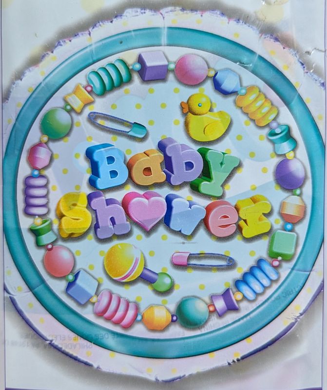 18&quot; Baby Shower Rattle, Pins, and Ducky Mylar Balloon