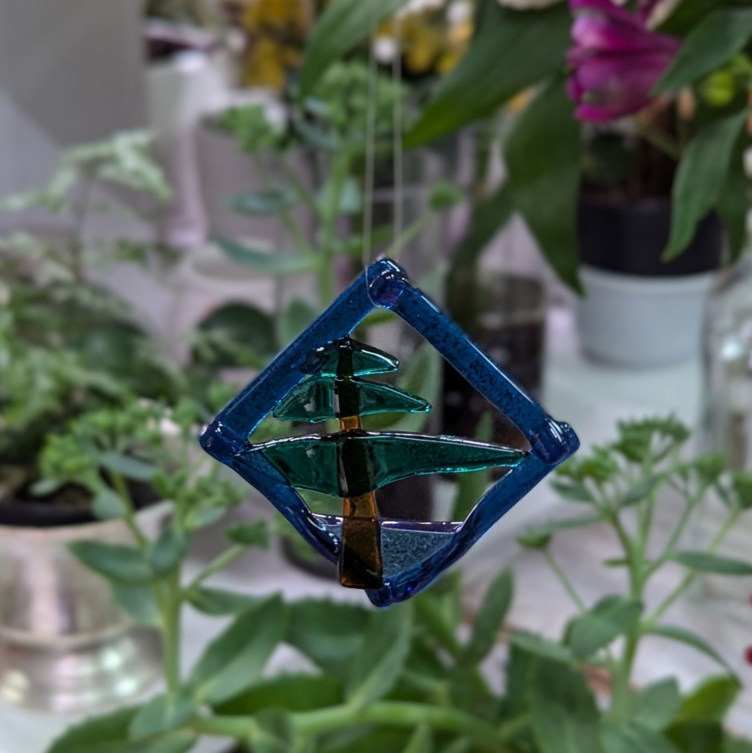 2&quot; Glass Tree Ornament
