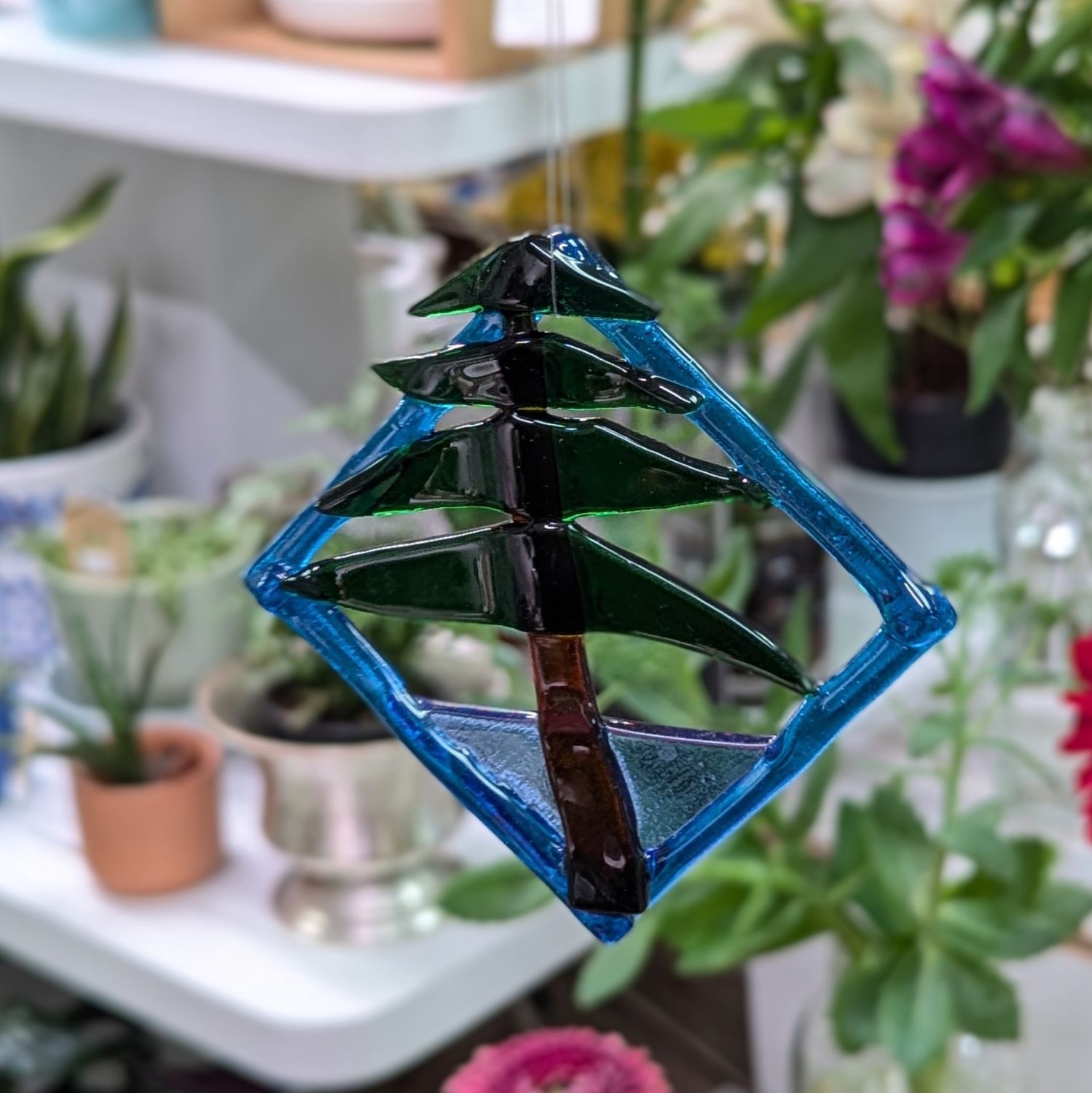3&quot; Glass Tree Ornament