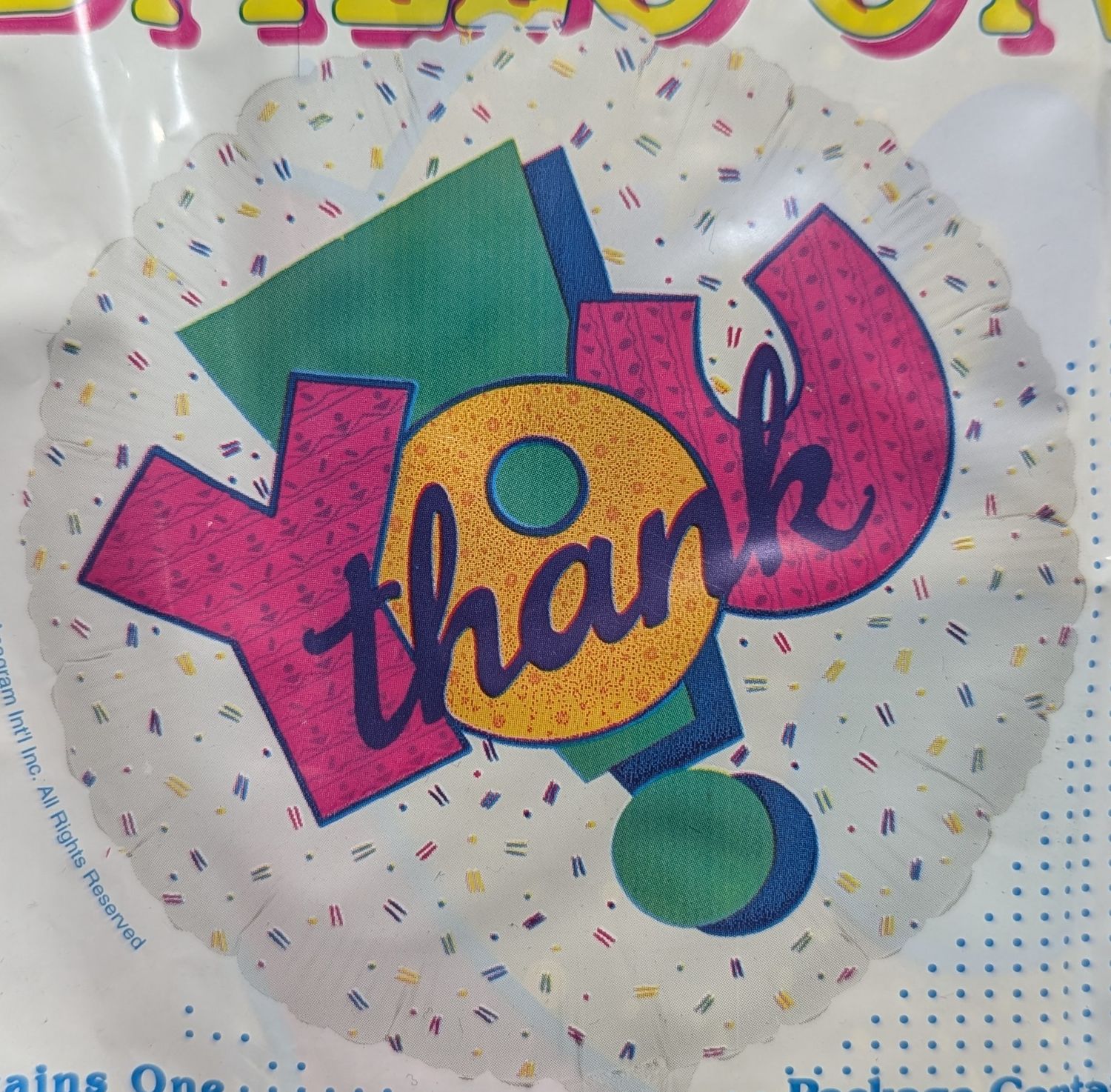 18&quot; Thank You! Colourful Confetti Mylar Balloon
