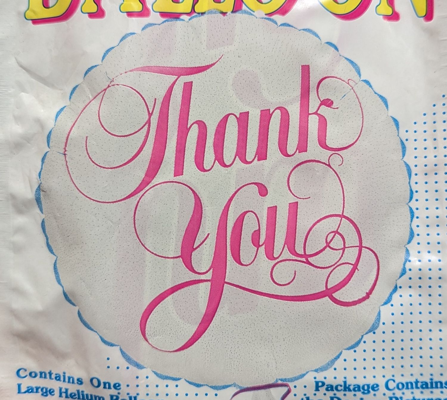 18&quot; Thank You Pink Text Mylar Balloon