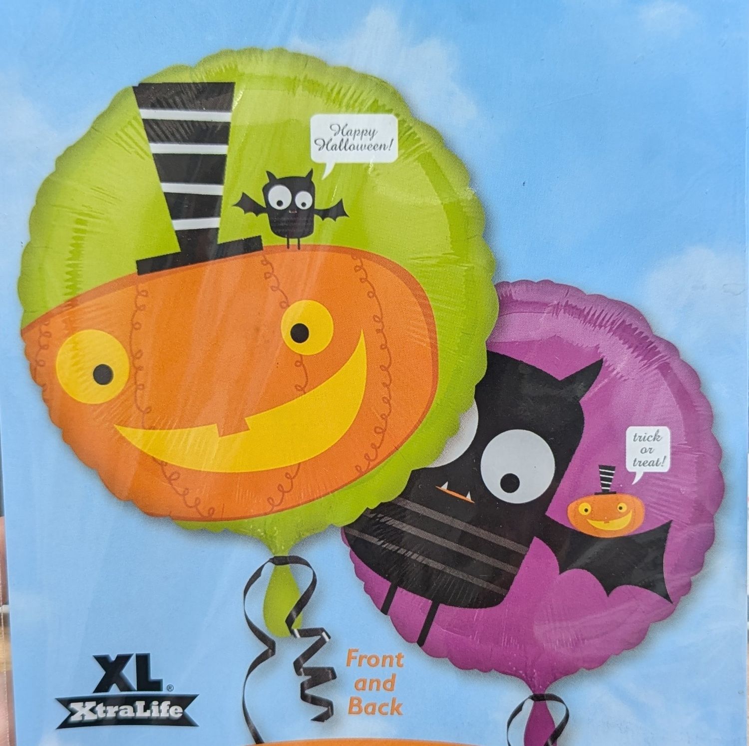 18&quot; Happy Halloween Pumpkin and Bat Mylar Balloon