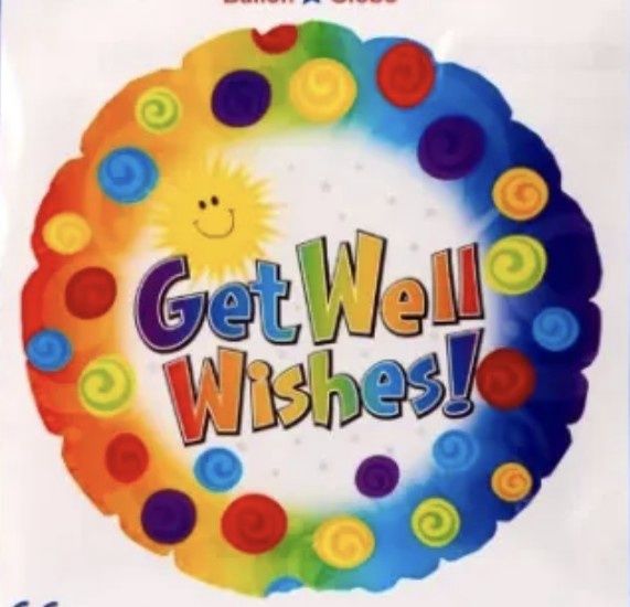 18&quot; Get Well Wishes Sun Mylar Balloon