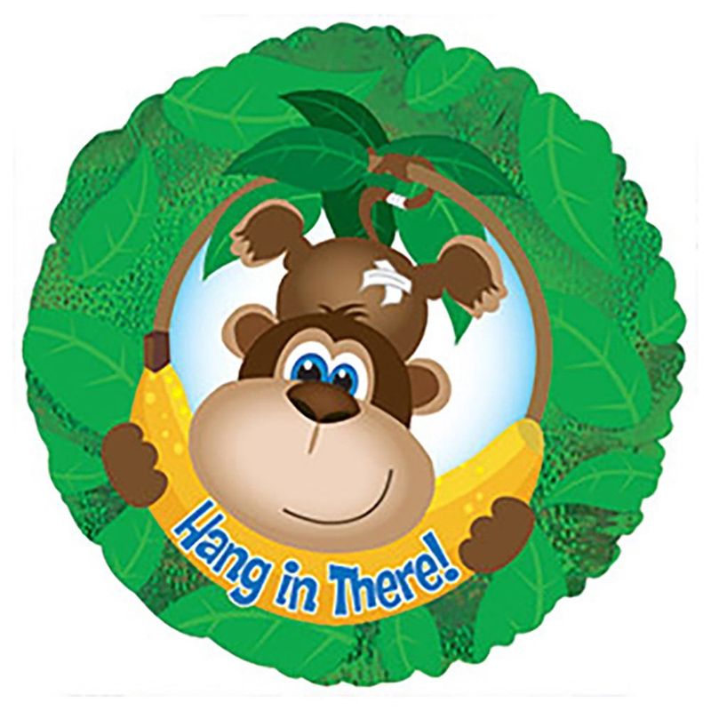 17&quot; Hang In There Monkey Mylar Balloon