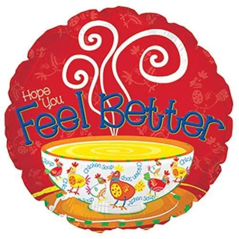 18&quot; Feel Better Chicken Soup Mylar Balloon