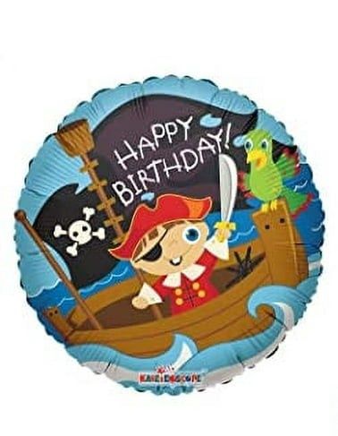 18&quot; Happy Birthday Pirate Mylar Balloon