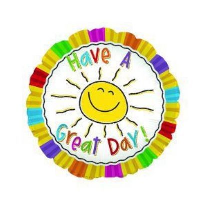 18&quot; Have a Great Day Sun and Stripes Mylar Balloon