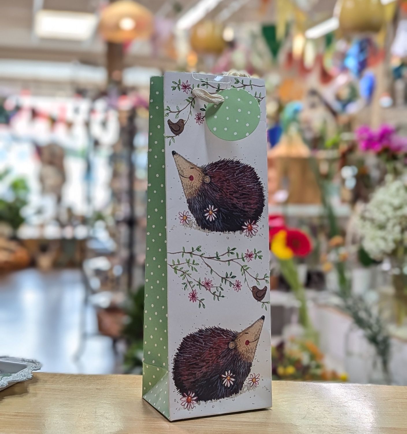 Hedgehog Bottle Gift Bag