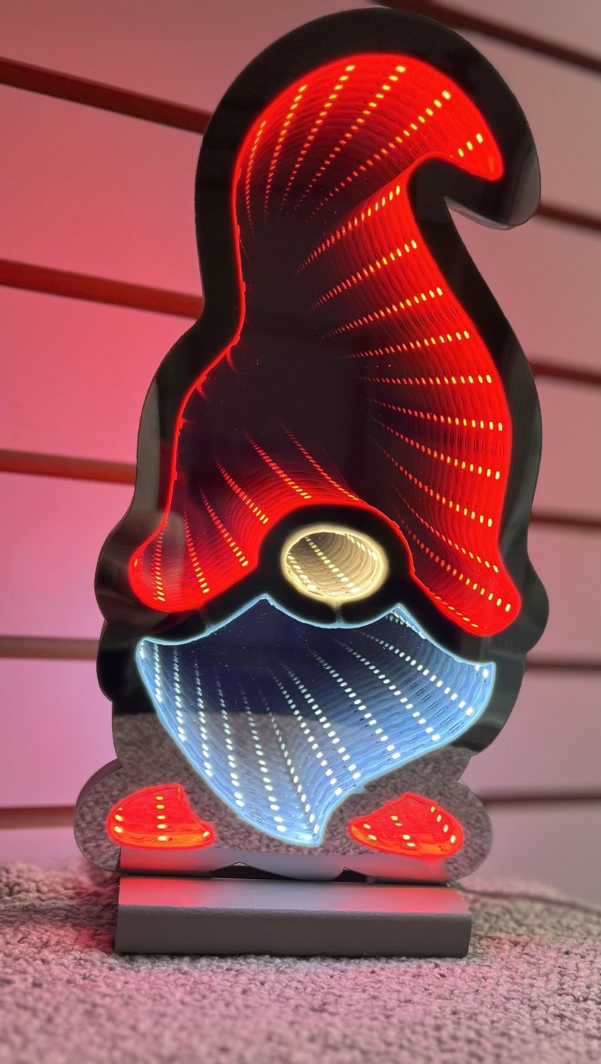 12&quot; Standing Gnome Infinity Light With Base