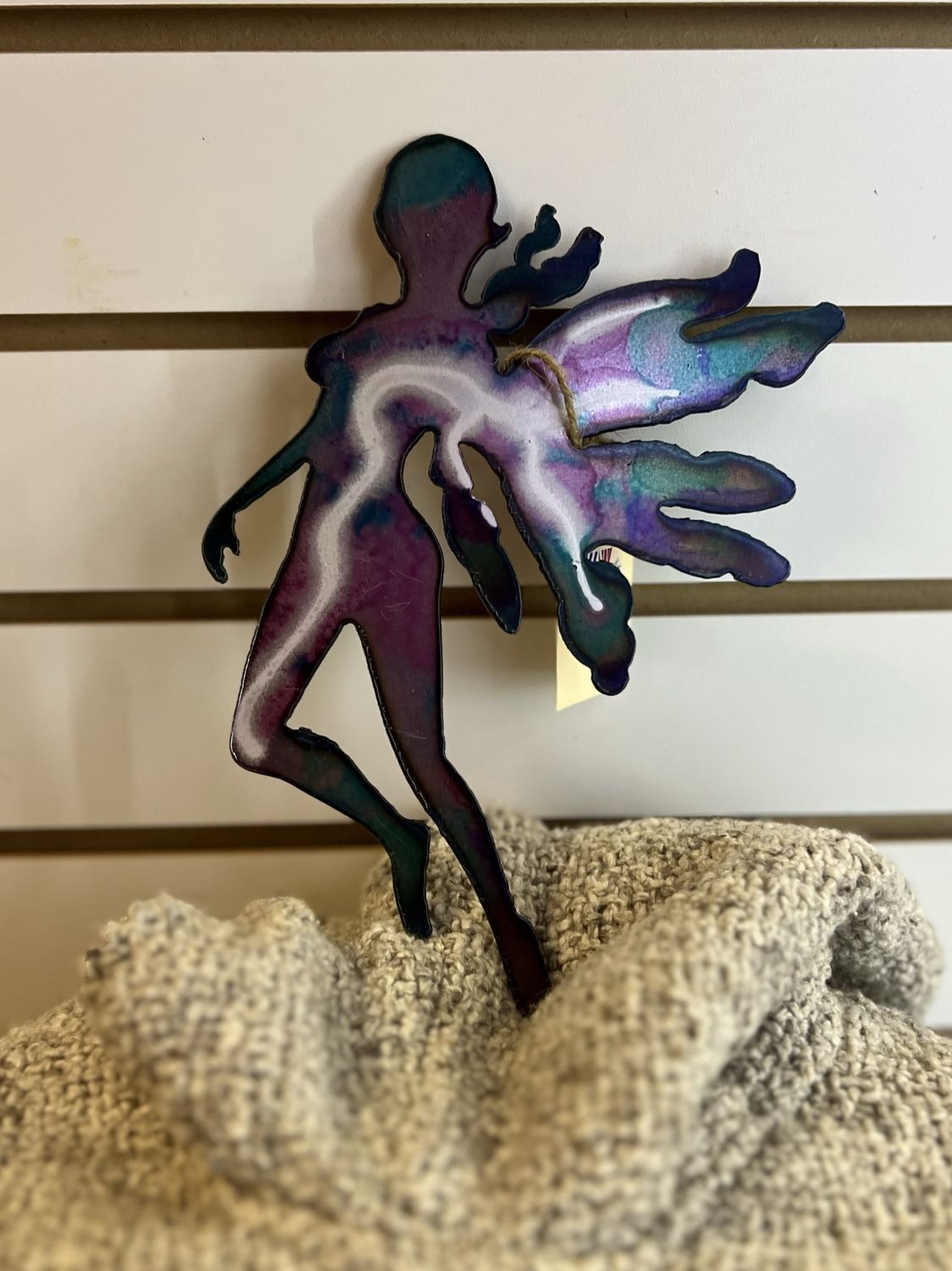 Large Painted Metal Fairy