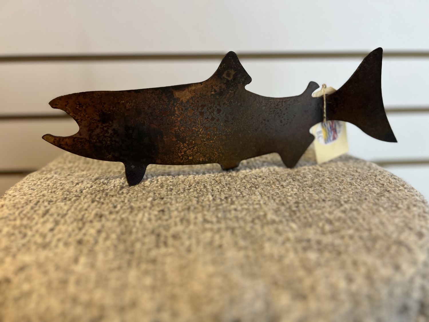 12&quot; Rusted Metal Salmon