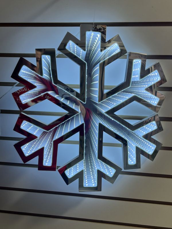 15.5&quot; Snowflake Hanging Infinity Light