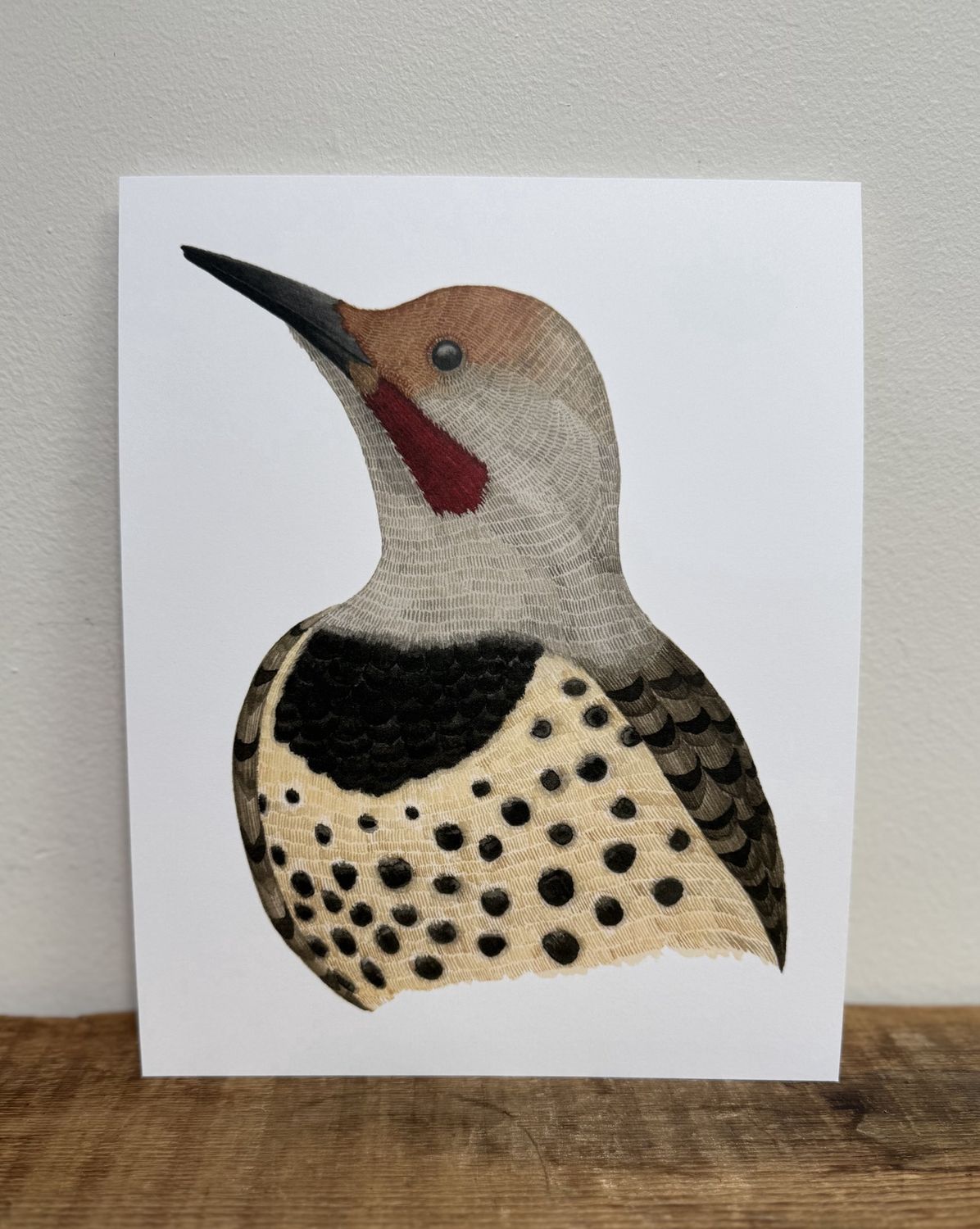 5 x 7 Flicker Watercolour Print