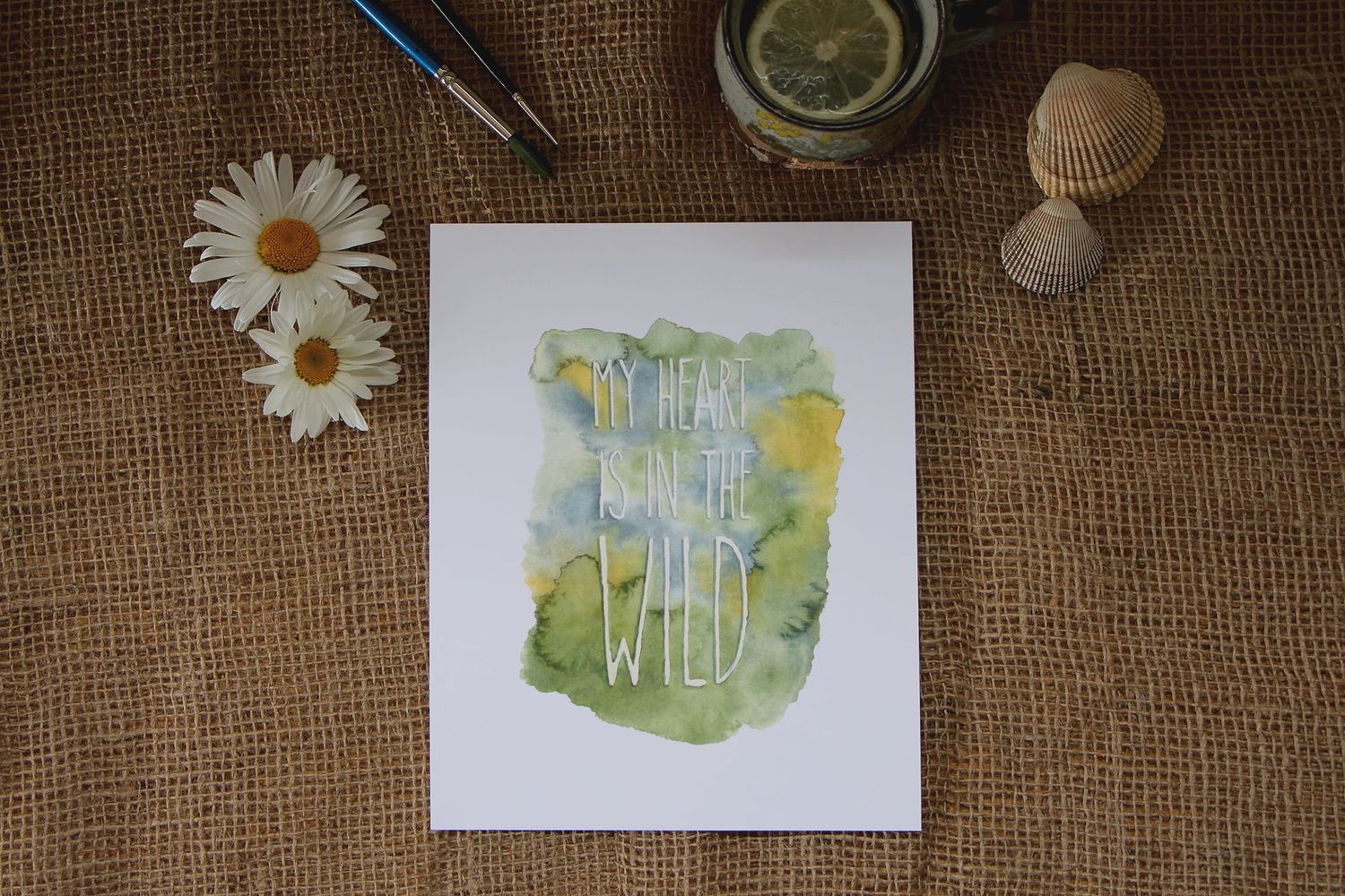 In The Wild 8 x 10 Watercolour Print
