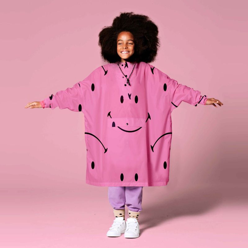 Classic Smile Rain Poncho Kids Size 120cm-160cm