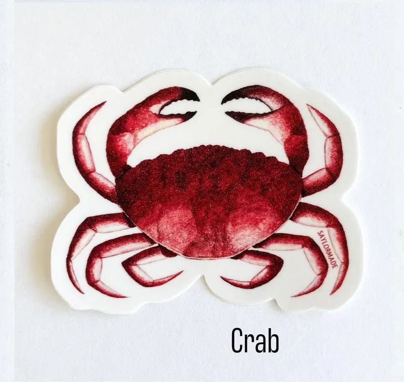 Crab Vinyl Sticker