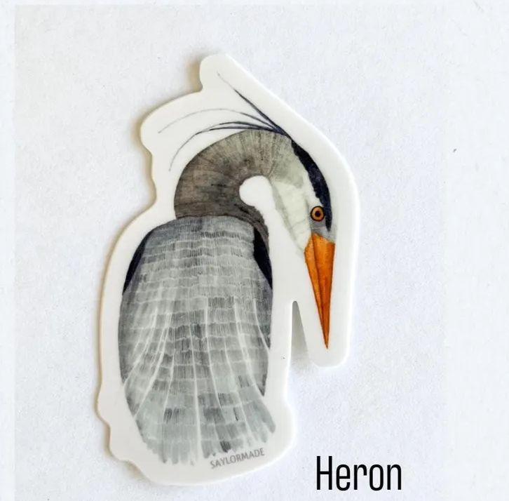 Heron Vinyl Sticker