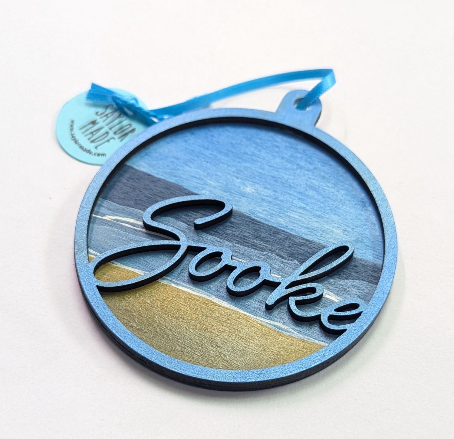 Lasercut Sooke Beach Ornament