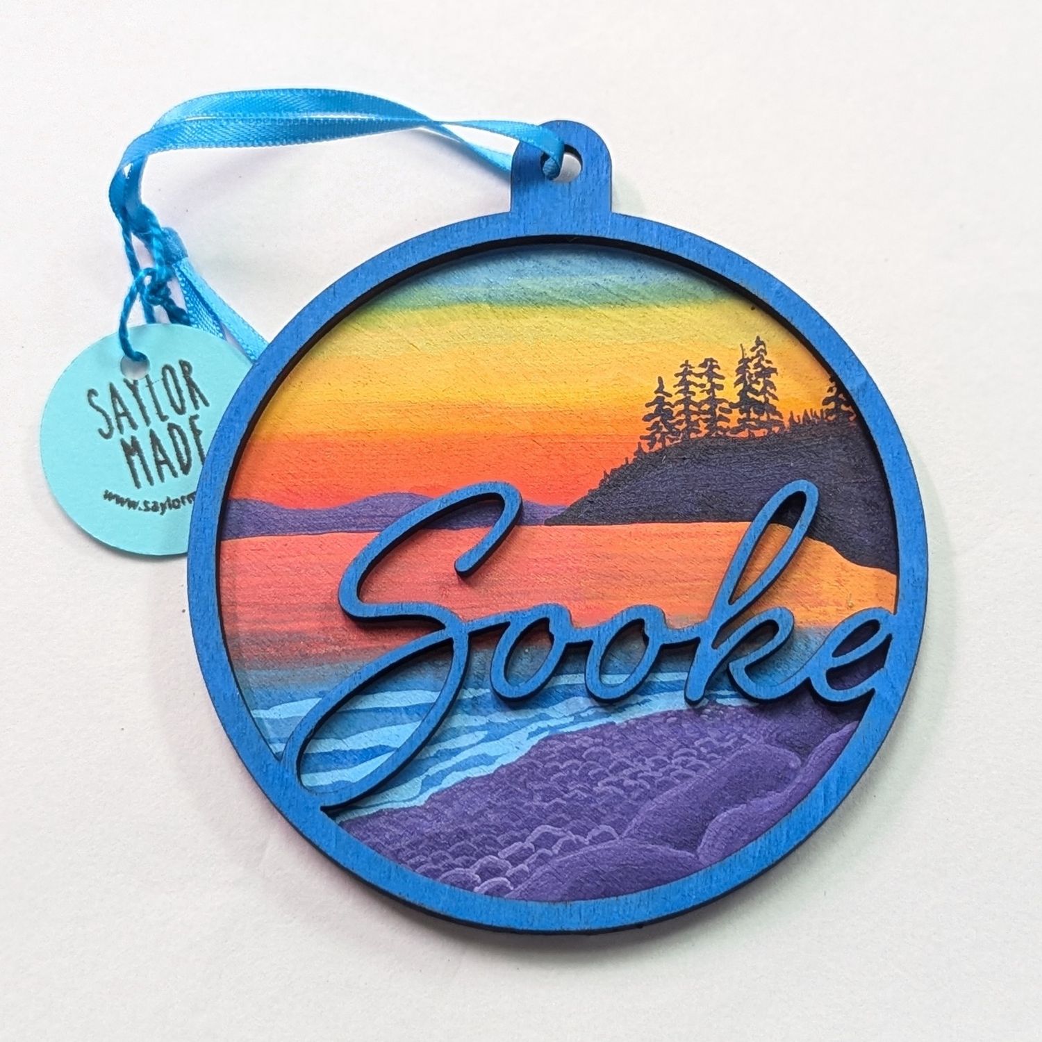 Lasercut Sooke Sunset Ornament