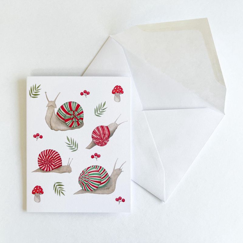 Peppermint Snails Card