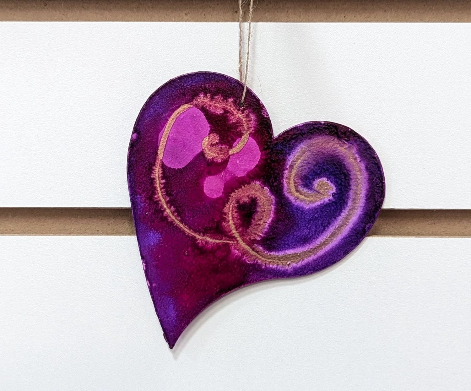 Painted Metal Heart Ornament