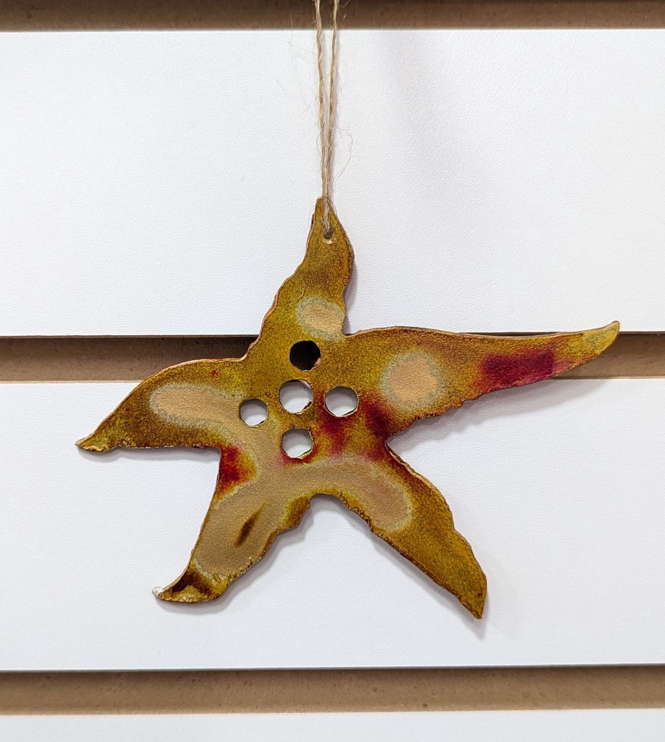 Painted Metal Starfish Ornament