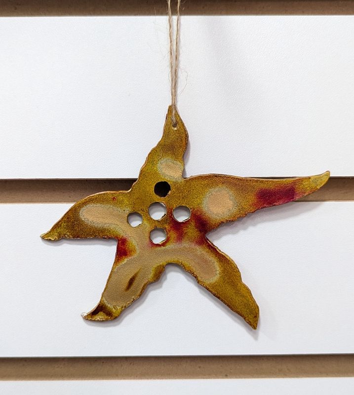 Painted Metal Starfish Ornament
