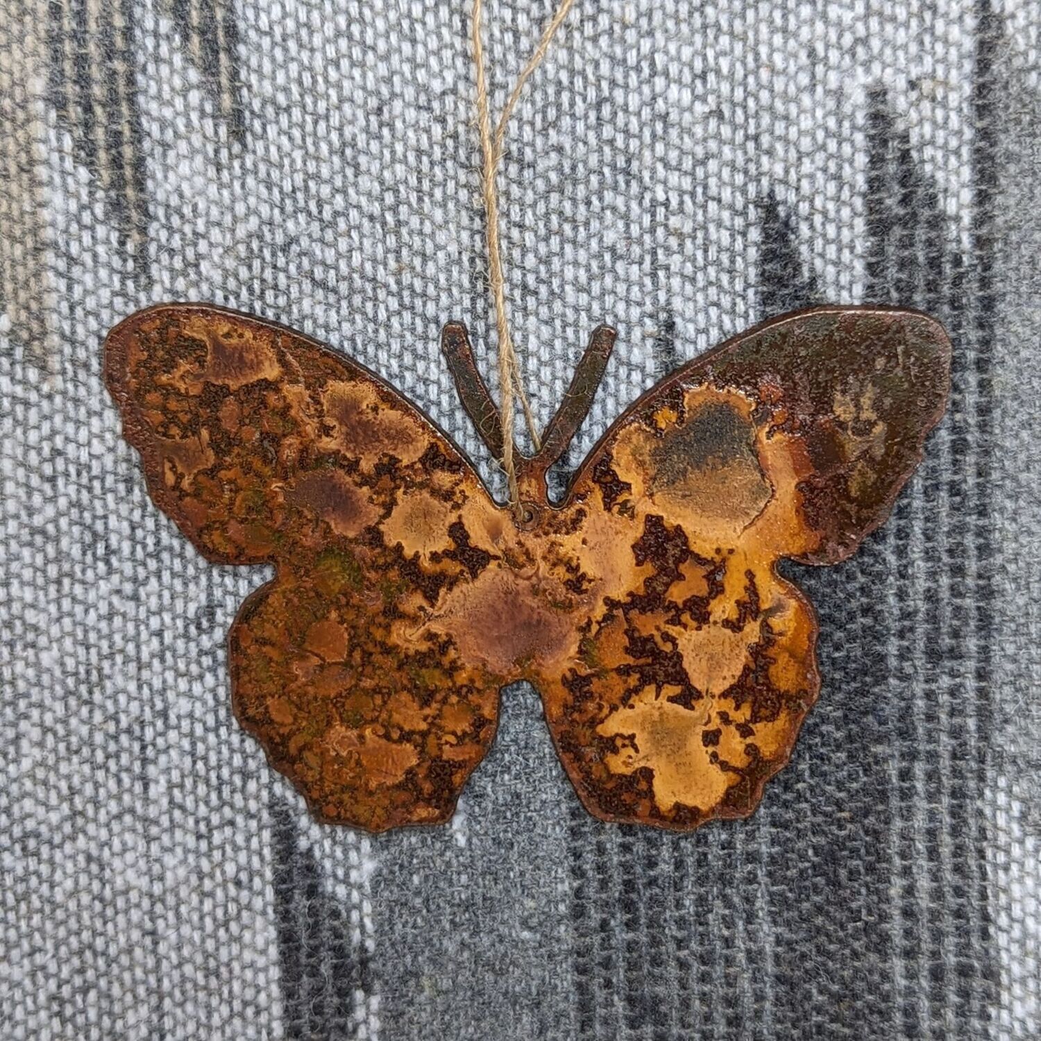 Rusted Metal Butterfly Ornament
