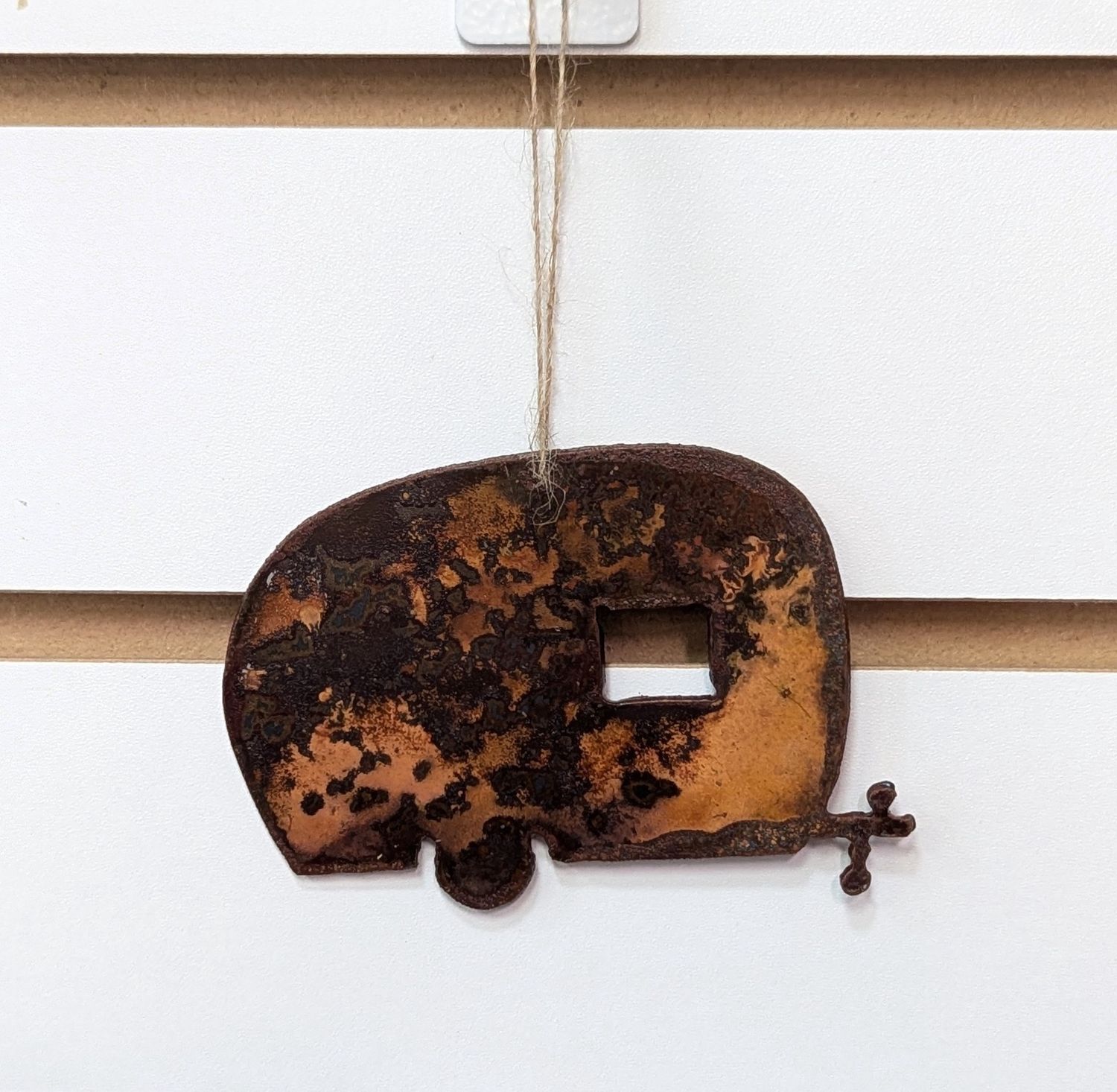 Rusted Metal Caravan Ornament
