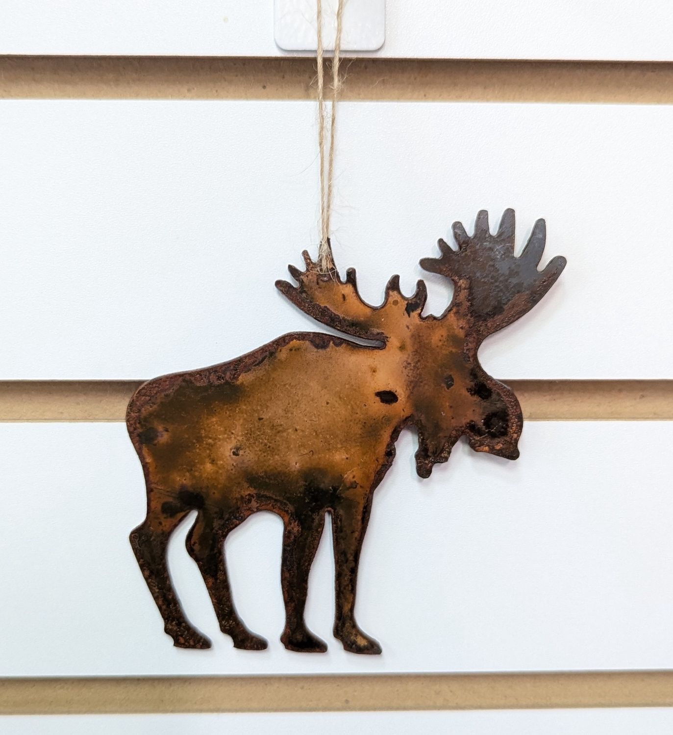 Rusted Metal Moose Ornament