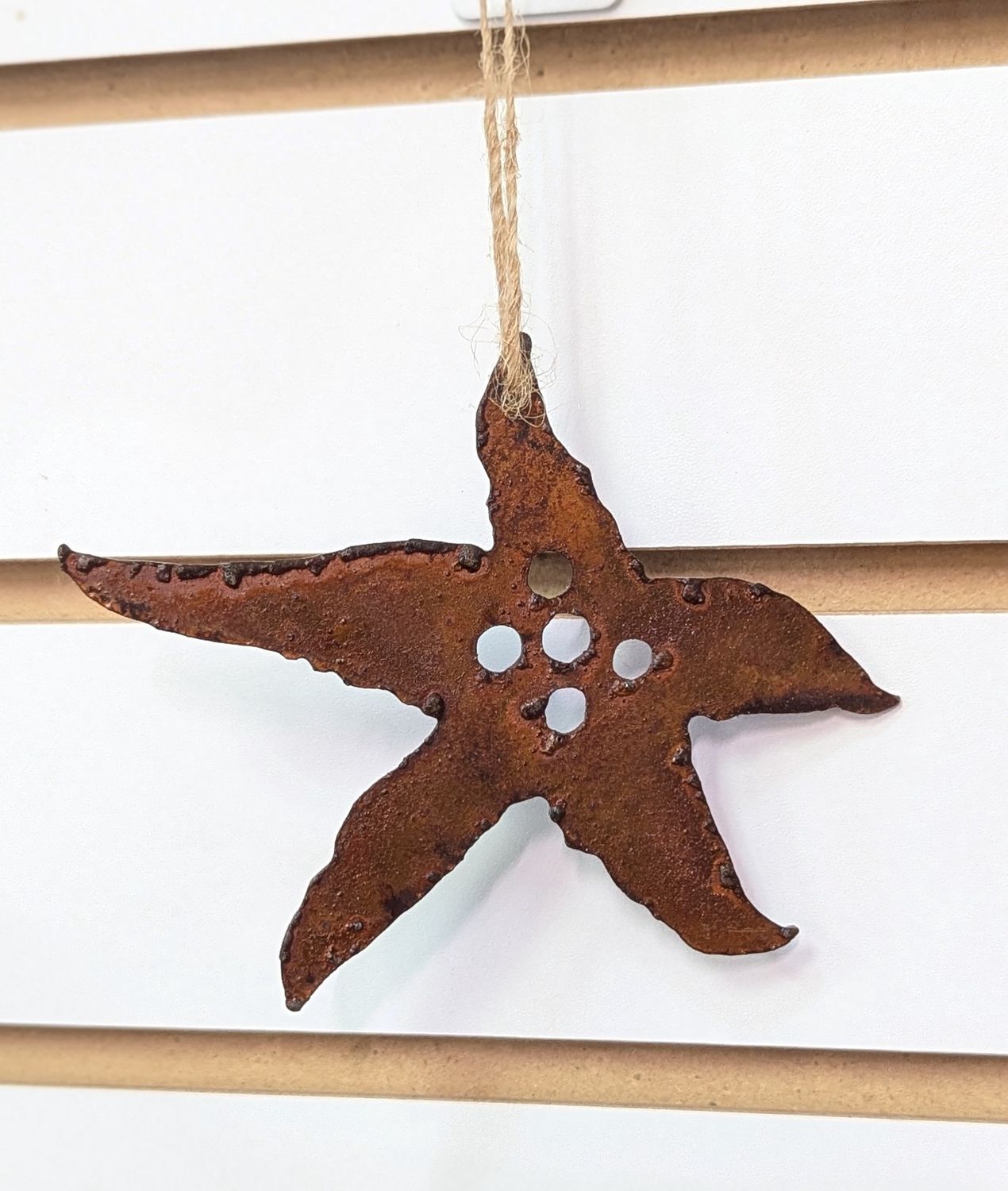 Rusted Metal Starfish Ornament