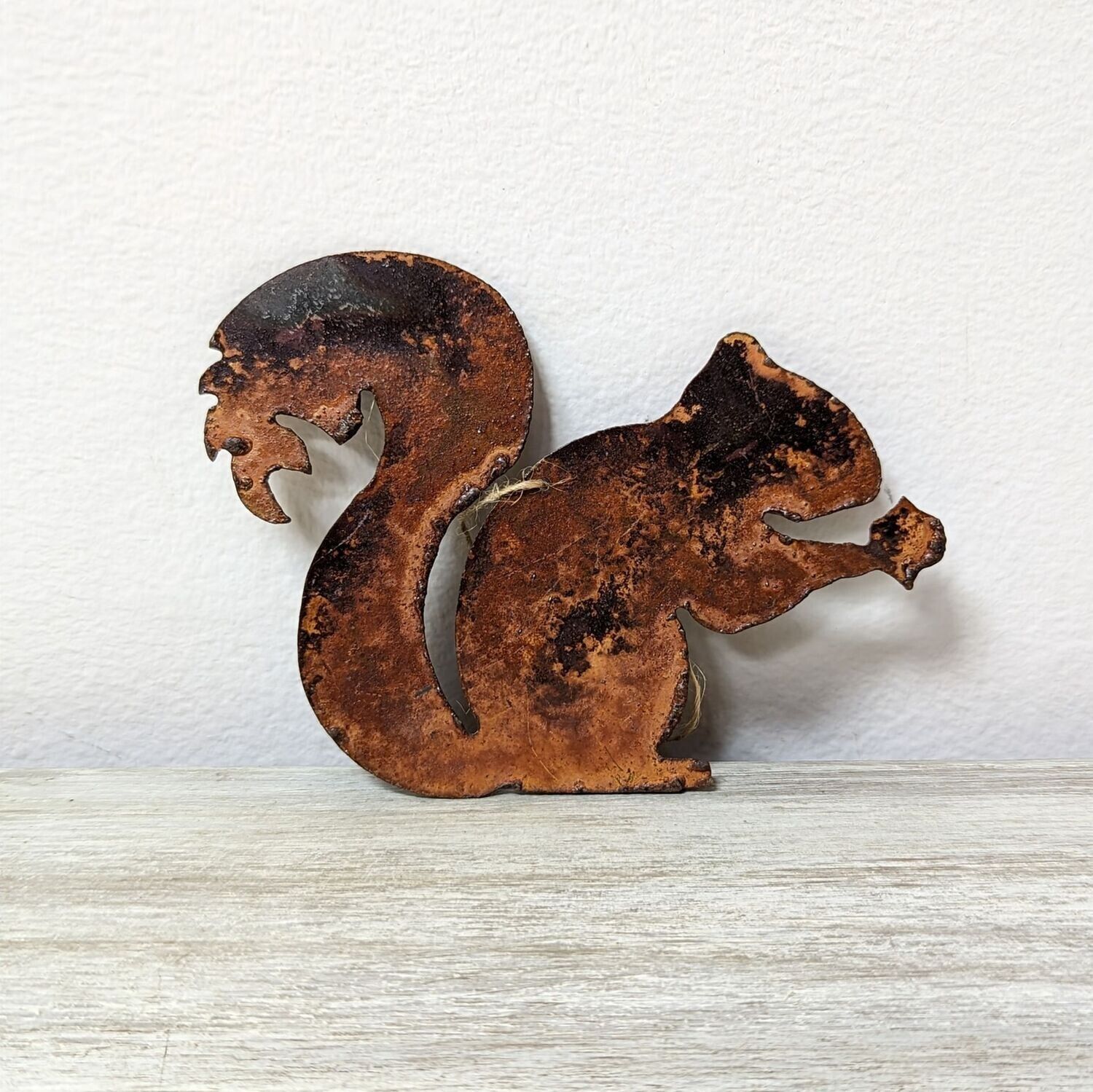 Rusted Metal Squirrel Ornament