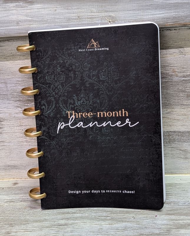 Three Month Planner Forest Noir