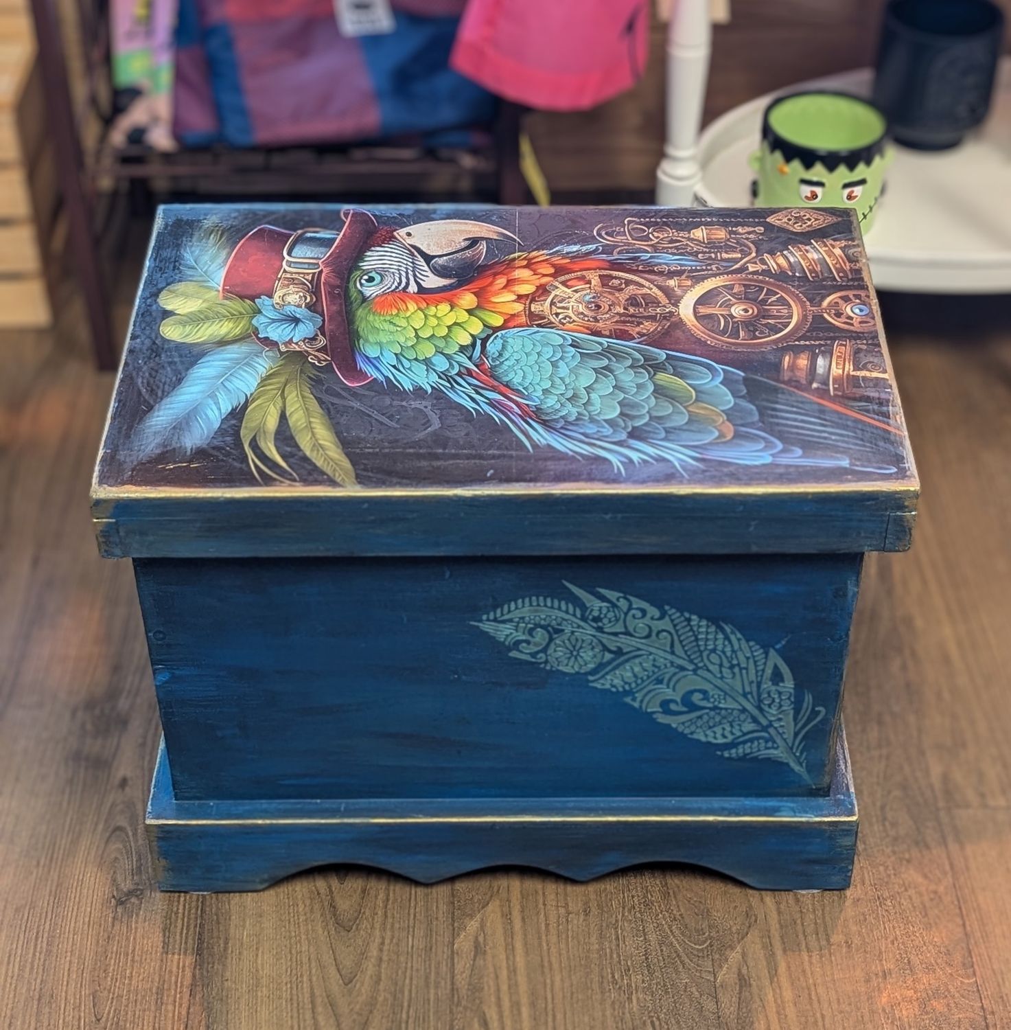 Large Steampunk Parrot Box