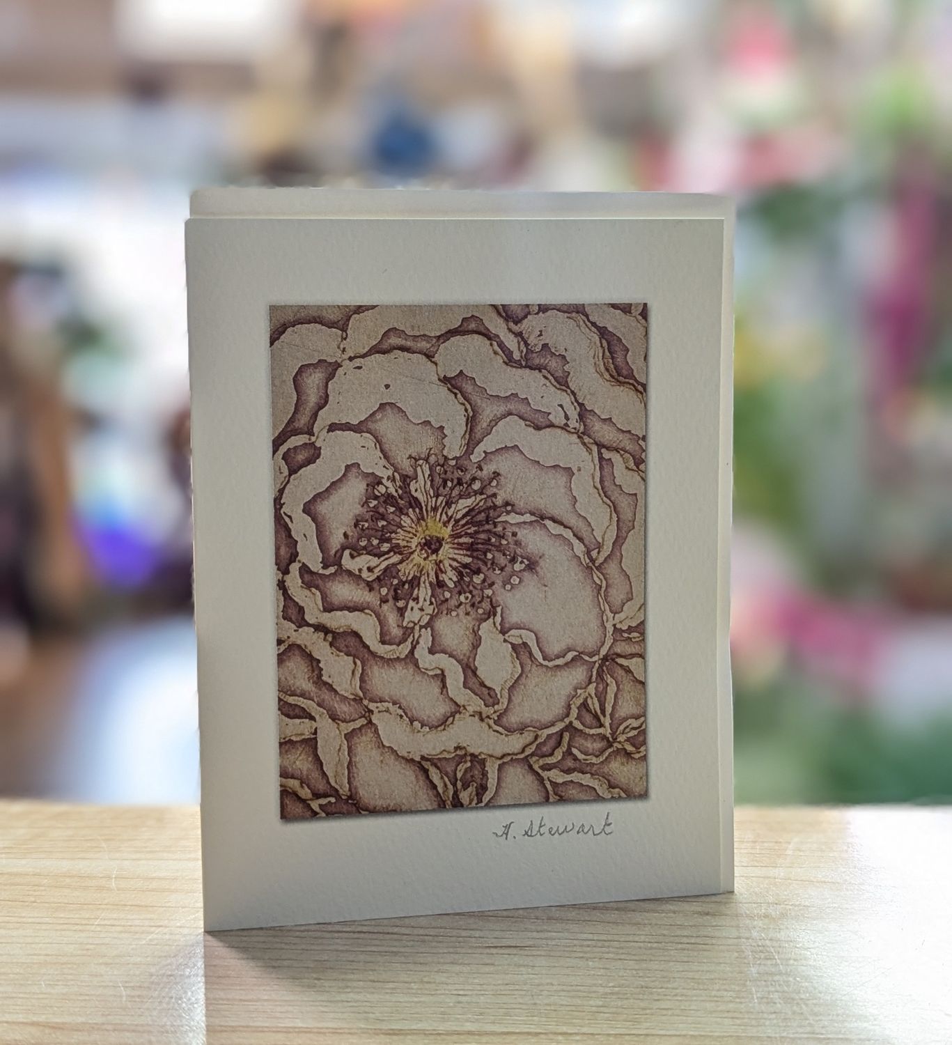 Brown Flower Card
