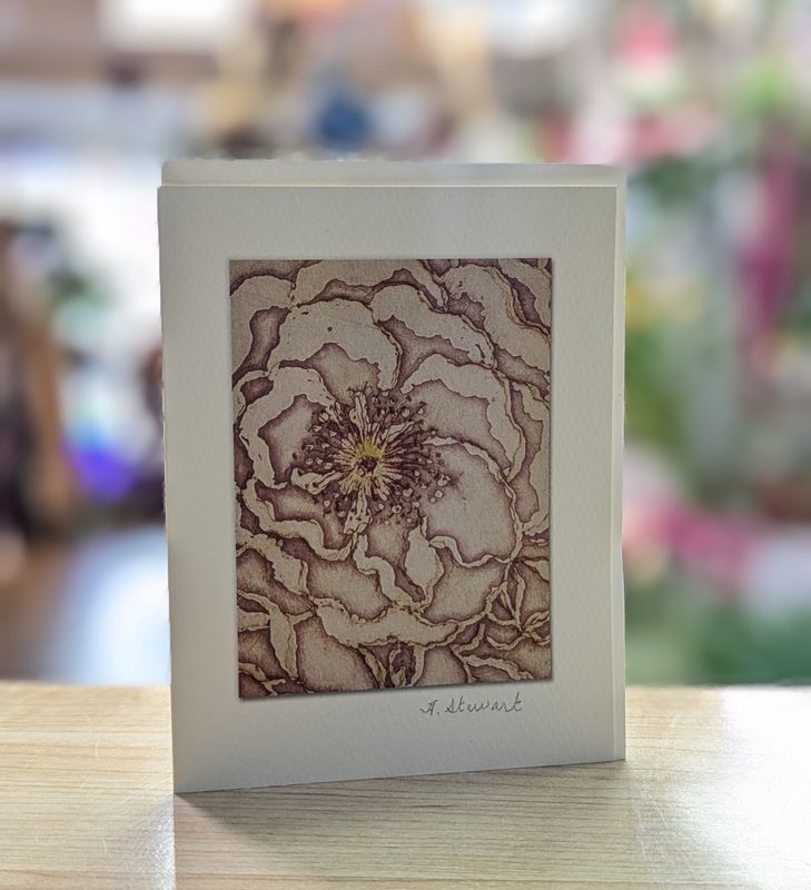 Brown Flower Card