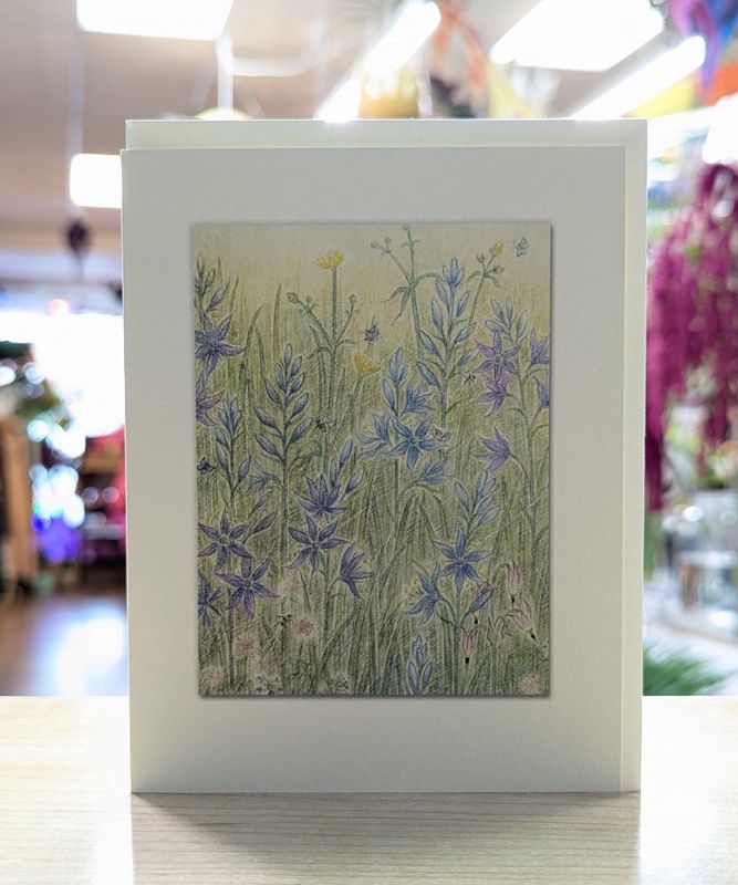 Blue Wildflowers Card