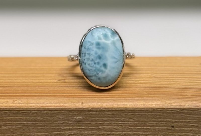 Oval Larimar Sterling Silver Ring (9)