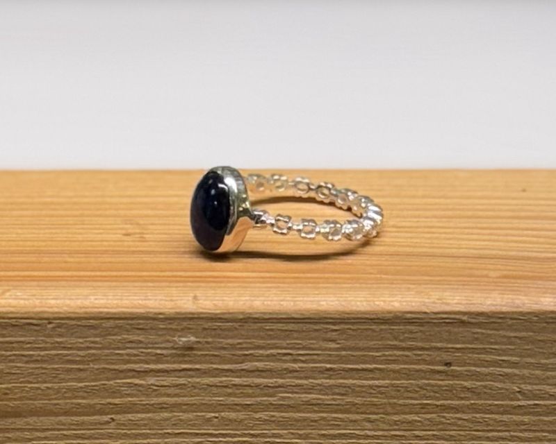 Oval Blue Kyanite Sterling Silver Ring (6)